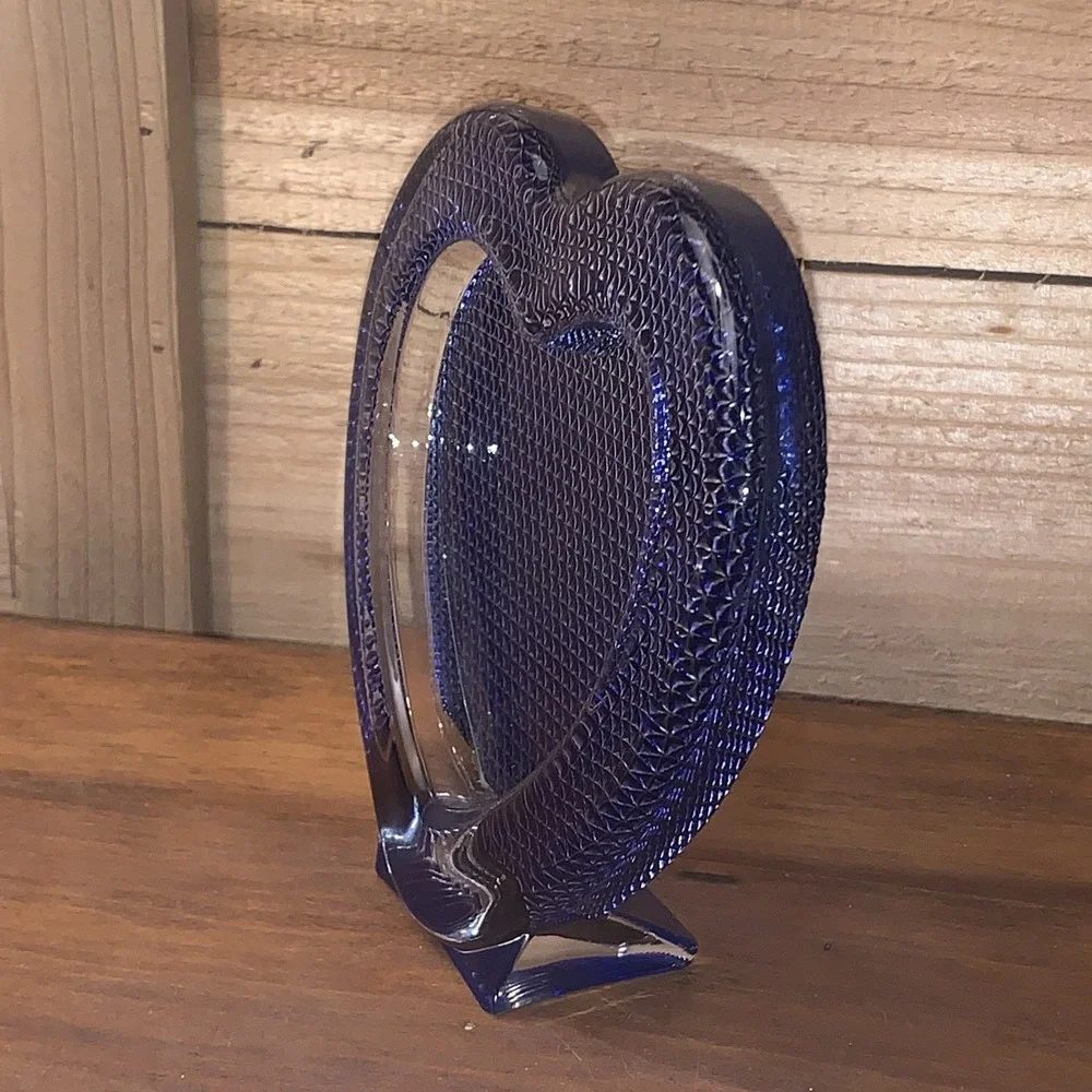Studio Nova Picture Frame Glass Cobalt Blue Heart Shaped 5.5
